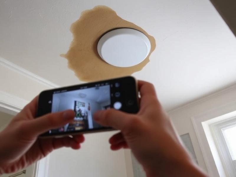 Homeowner photo of water stain on ceiling
